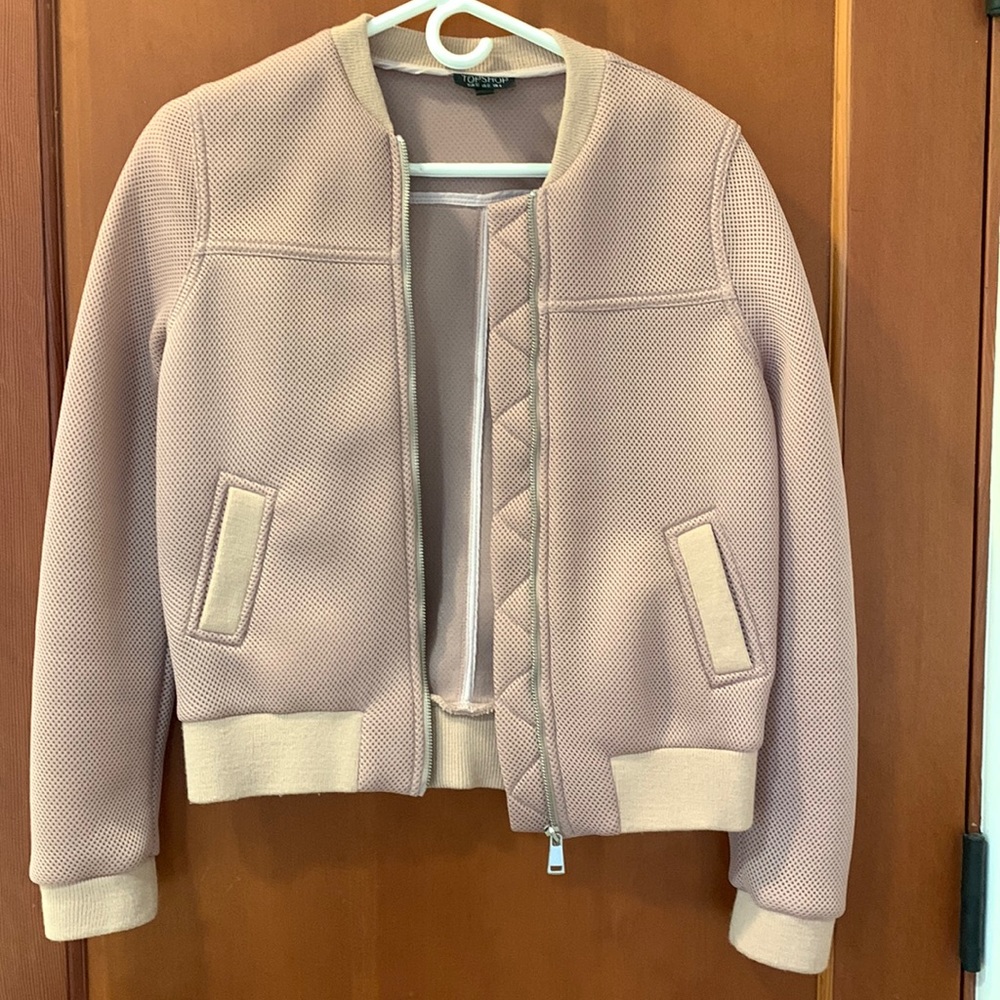 Pale pink Topshop Bomber jacket